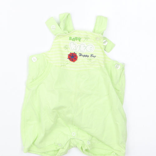 Baby Kiko Girls Green   Dungaree Outfit/Set Size 6-9 Months