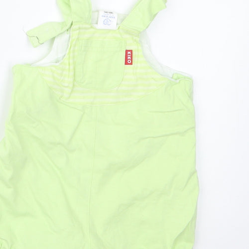 Baby Kiko Girls Green   Dungaree Outfit/Set Size 6-9 Months