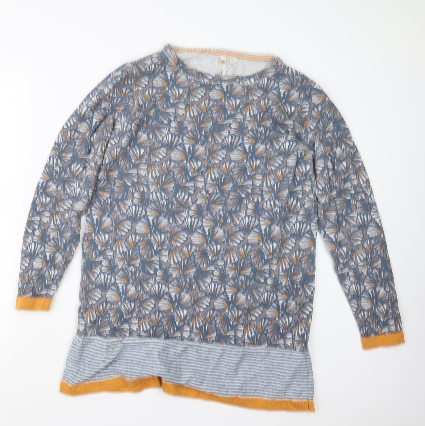 White Stuff Womens Blue Geometric  Pullover Jumper Size 14