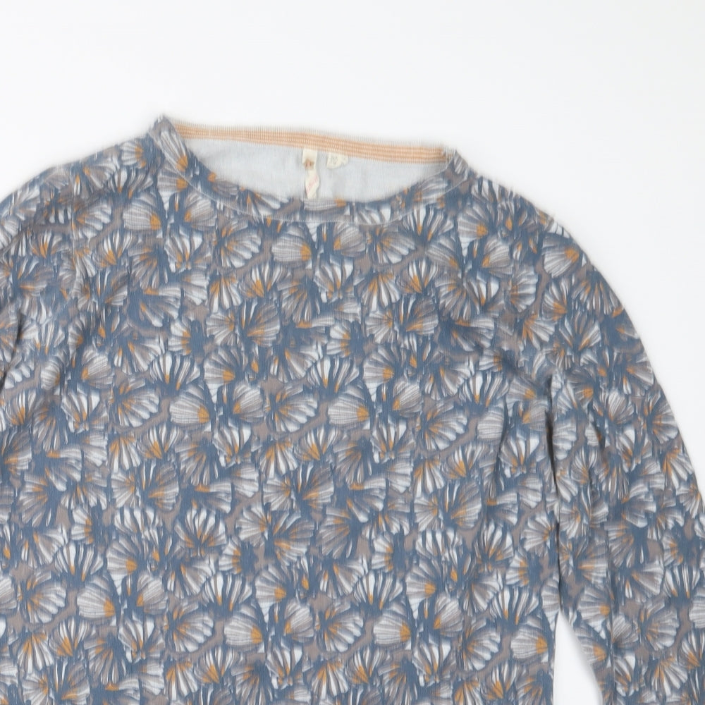 White Stuff Womens Blue Geometric  Pullover Jumper Size 14