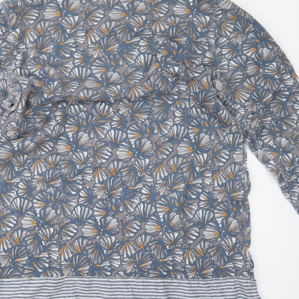 White Stuff Womens Blue Geometric  Pullover Jumper Size 14