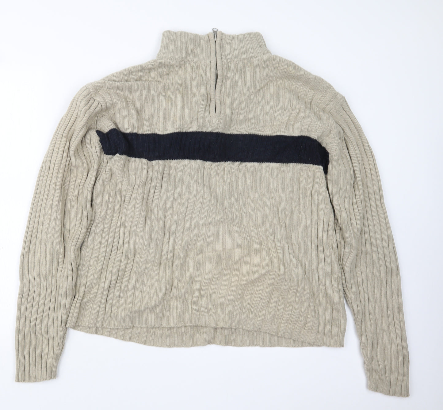 Cedar Wood State Mens Beige  Knit Pullover Sweatshirt Size L