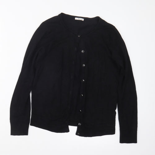 TU Womens Black  Knit Cape Jumper Size 10