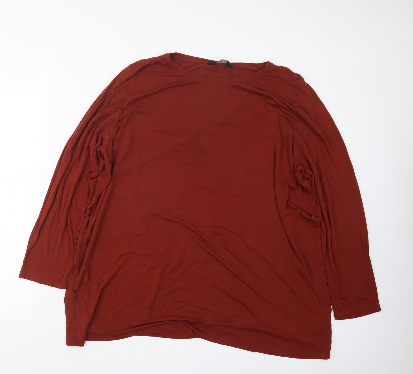 Yours Womens Orange   Basic T-Shirt Size 26