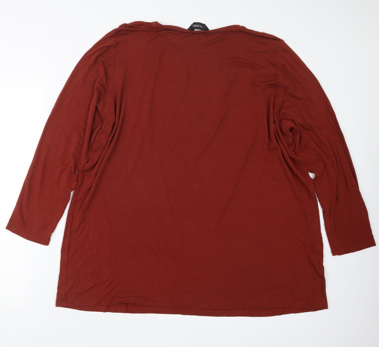 Yours Womens Orange   Basic T-Shirt Size 26