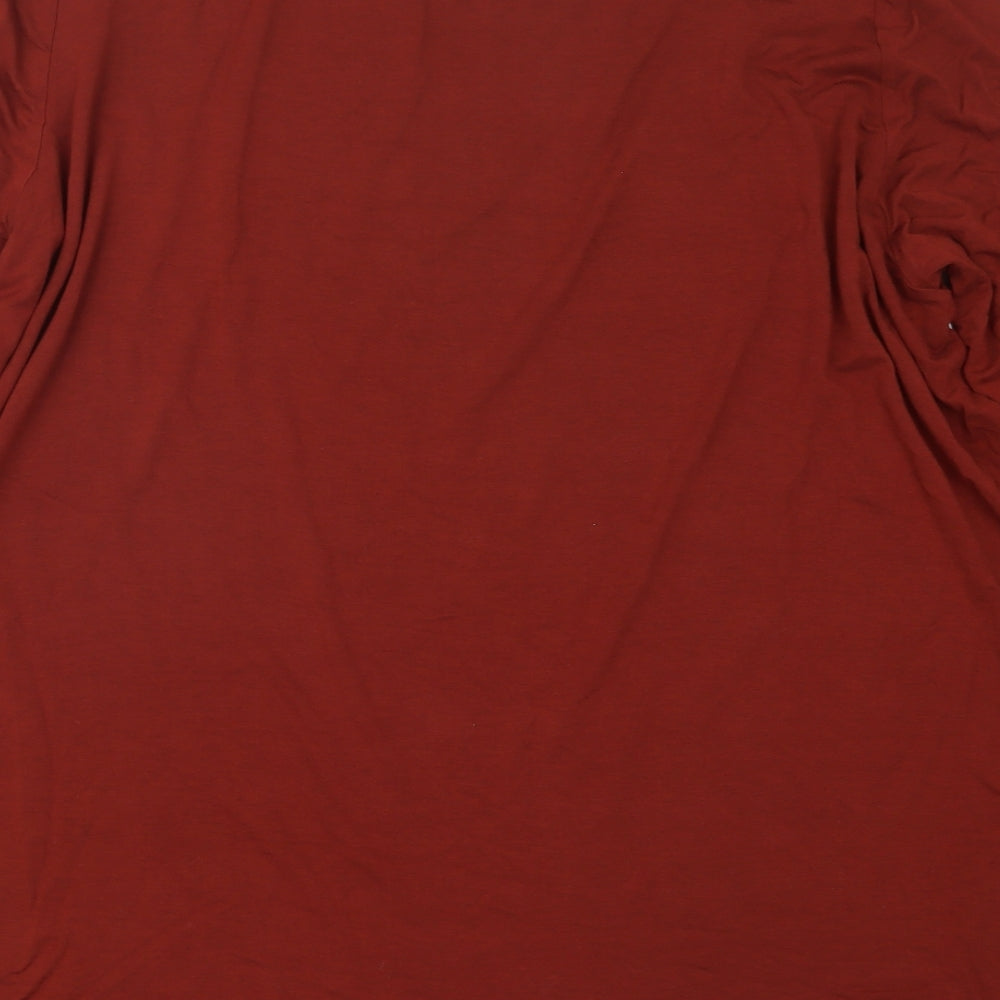 Yours Womens Orange   Basic T-Shirt Size 26