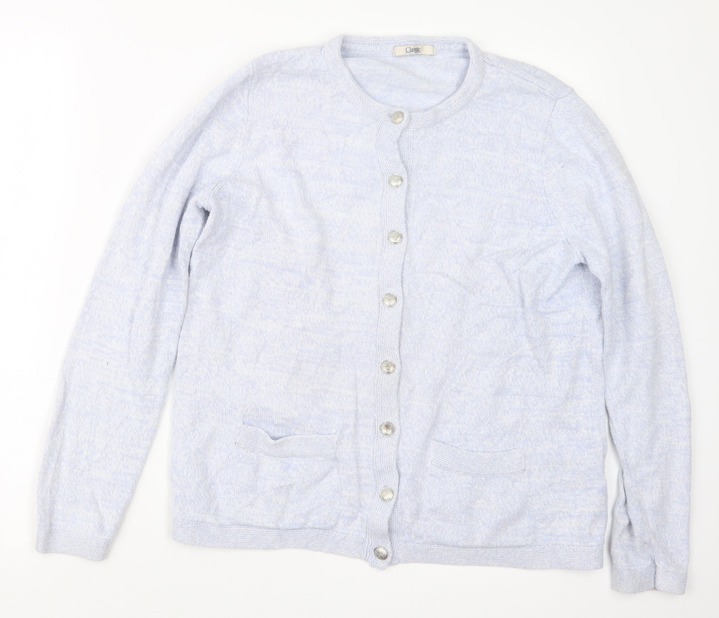 Marks and Spencer Womens Blue  Knit Cardigan Jumper Size 14
