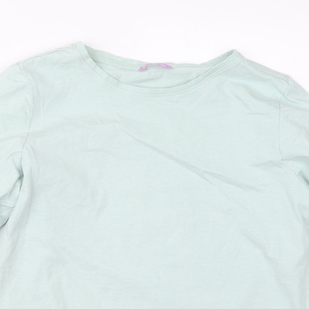 Avenue Womens Green   Basic T-Shirt Size 10