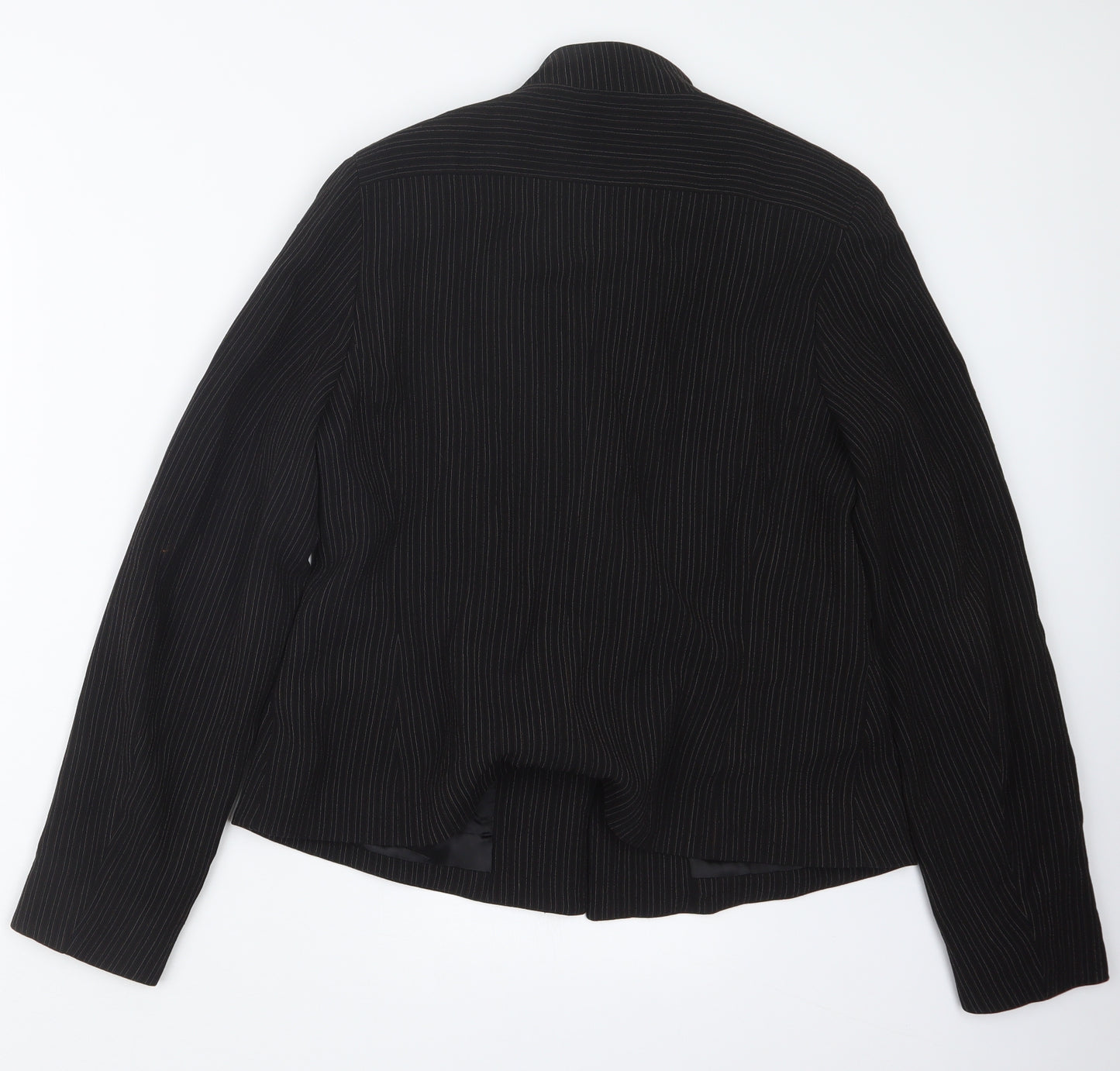 Logion Roots Womens Black Striped  Jacket  Size 16