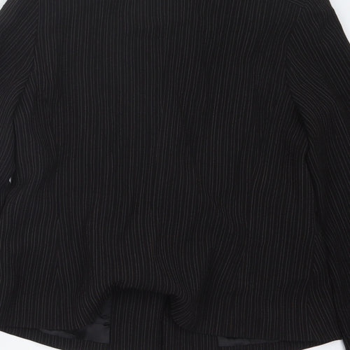 Logion Roots Womens Black Striped  Jacket  Size 16