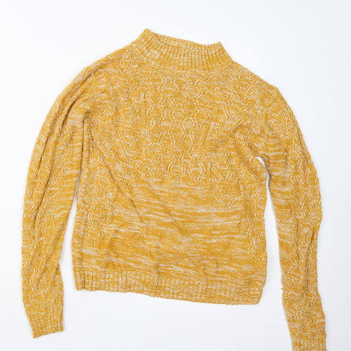 Papaya Womens Yellow  Knit Pullover Jumper Size M