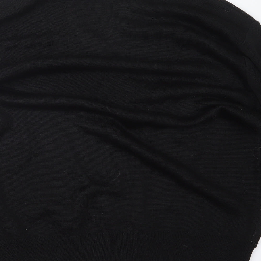 Gabicci Mens Black  Knit Pullover Jumper Size 2XL
