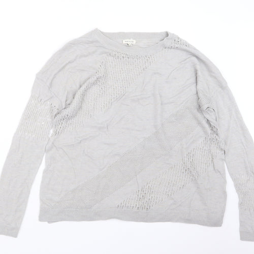 River Island Womens Grey  Knit Pullover Jumper Size 10