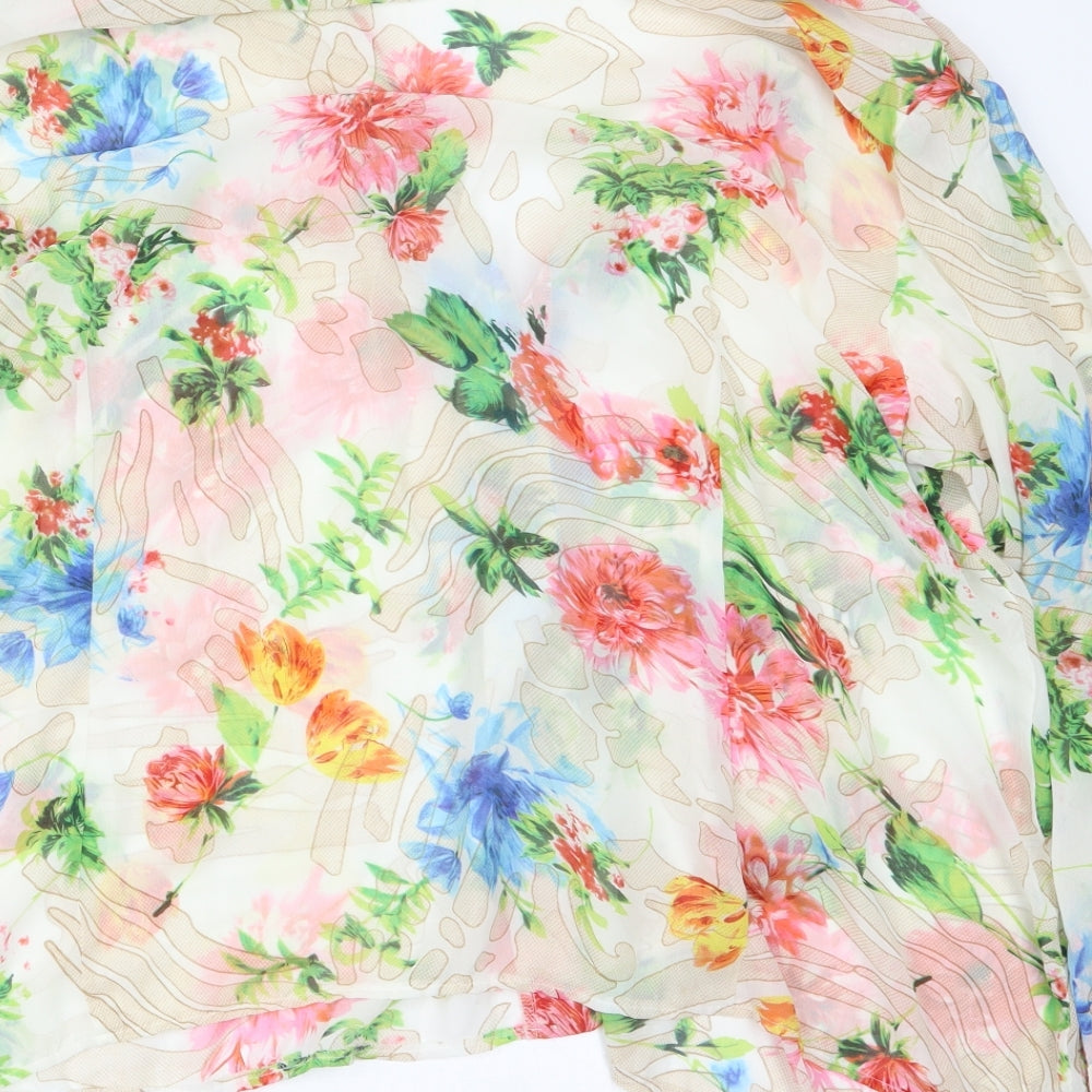 Taifun Womens Red Floral  Basic Button-Up Size 18
