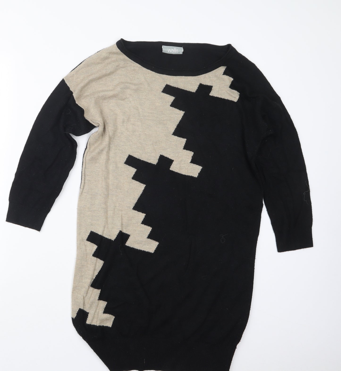 Wallis Womens Black  Knit Pullover Jumper Size S  - Long