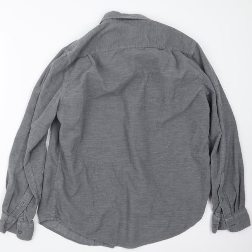 Black Brown 1826 Mens Grey    Button-Up Size M