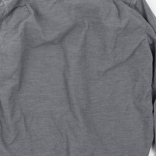 Black Brown 1826 Mens Grey    Button-Up Size M