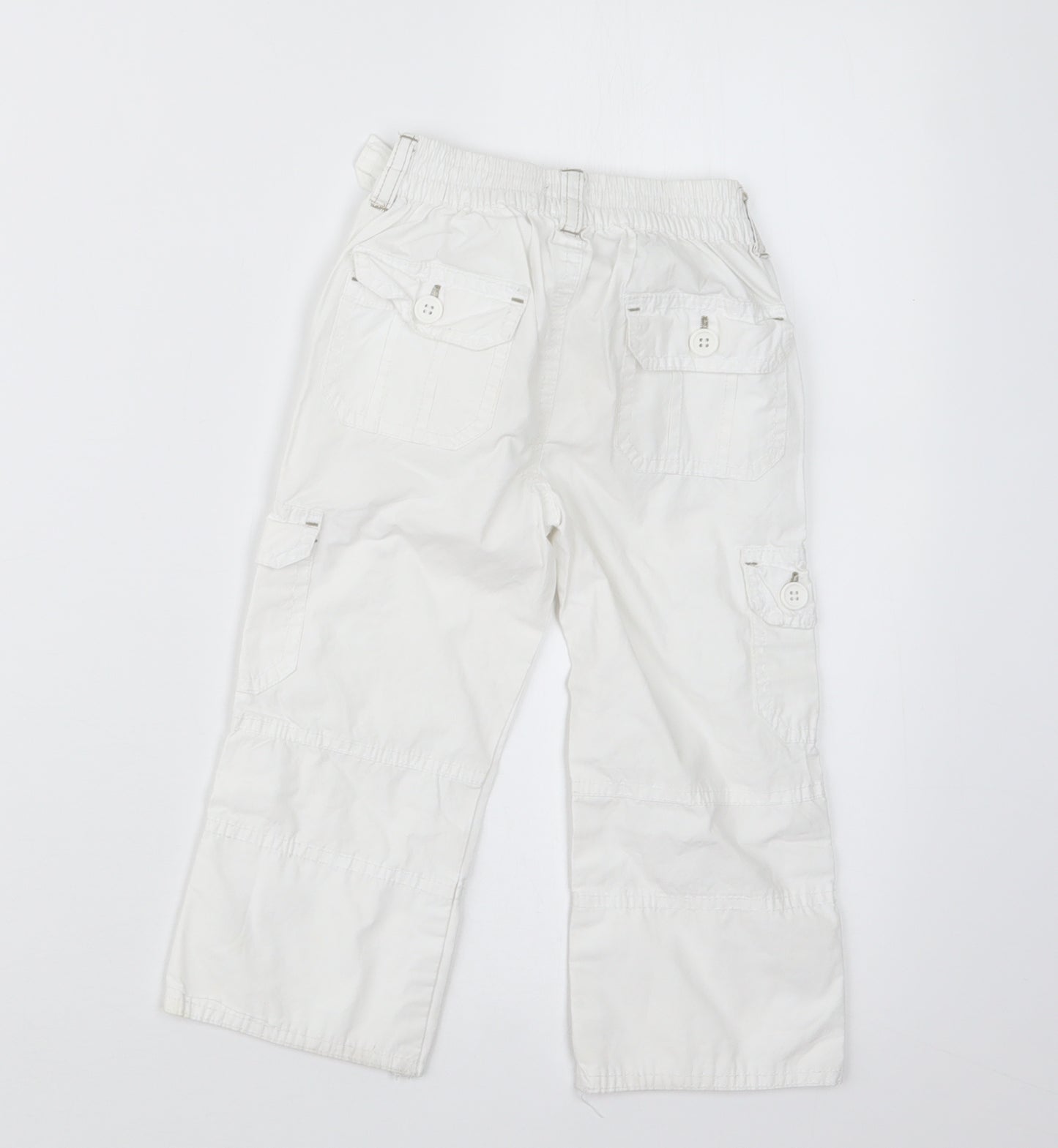 Earlydays Girls White   Cargo Trousers Size 18-24 Months