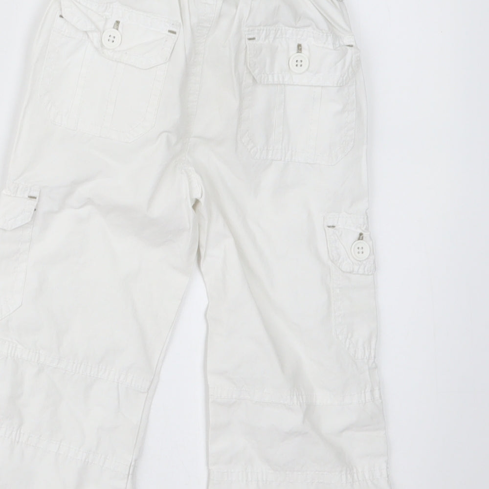Earlydays Girls White   Cargo Trousers Size 18-24 Months