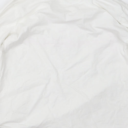 Sleep in Womens White Geometric  Basic T-Shirt Size 10