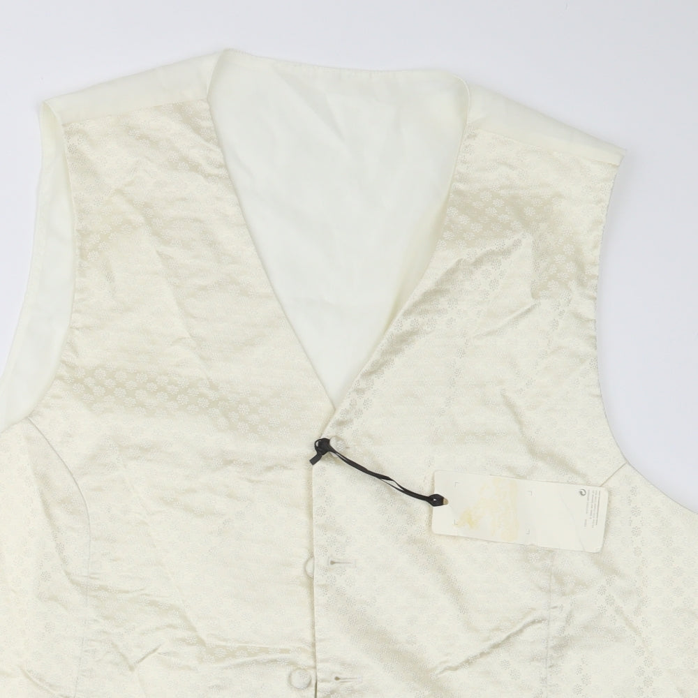Marks and Spencer Mens Ivory    Waistcoat Size XL