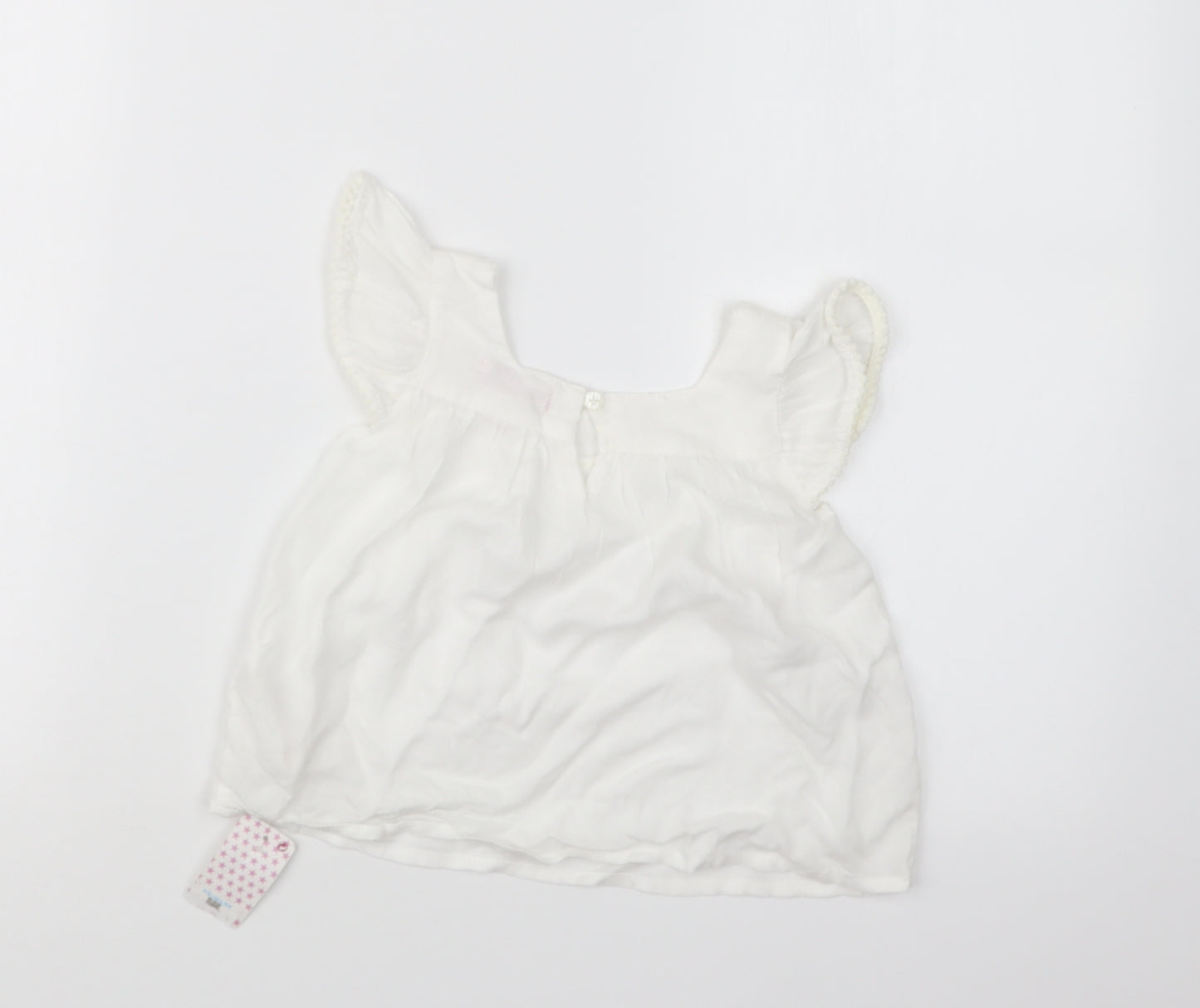 Young Dimension Girls White   Basic T-Shirt Size 2-3 Years