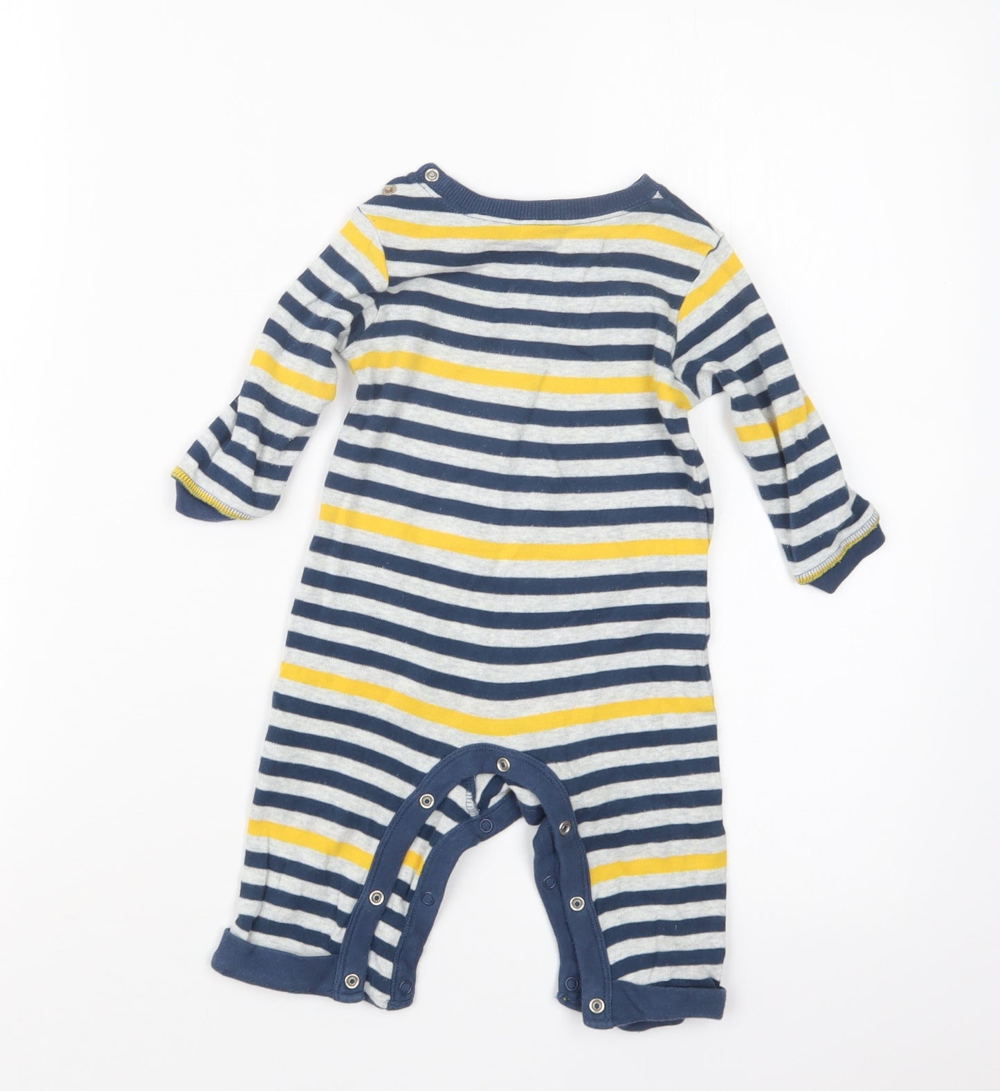 Mothercare Boys Blue Striped  Coverall Outfit/Set Size 3-6 Months