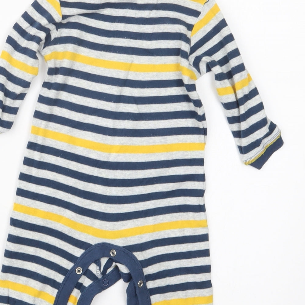 Mothercare Boys Blue Striped  Coverall Outfit/Set Size 3-6 Months