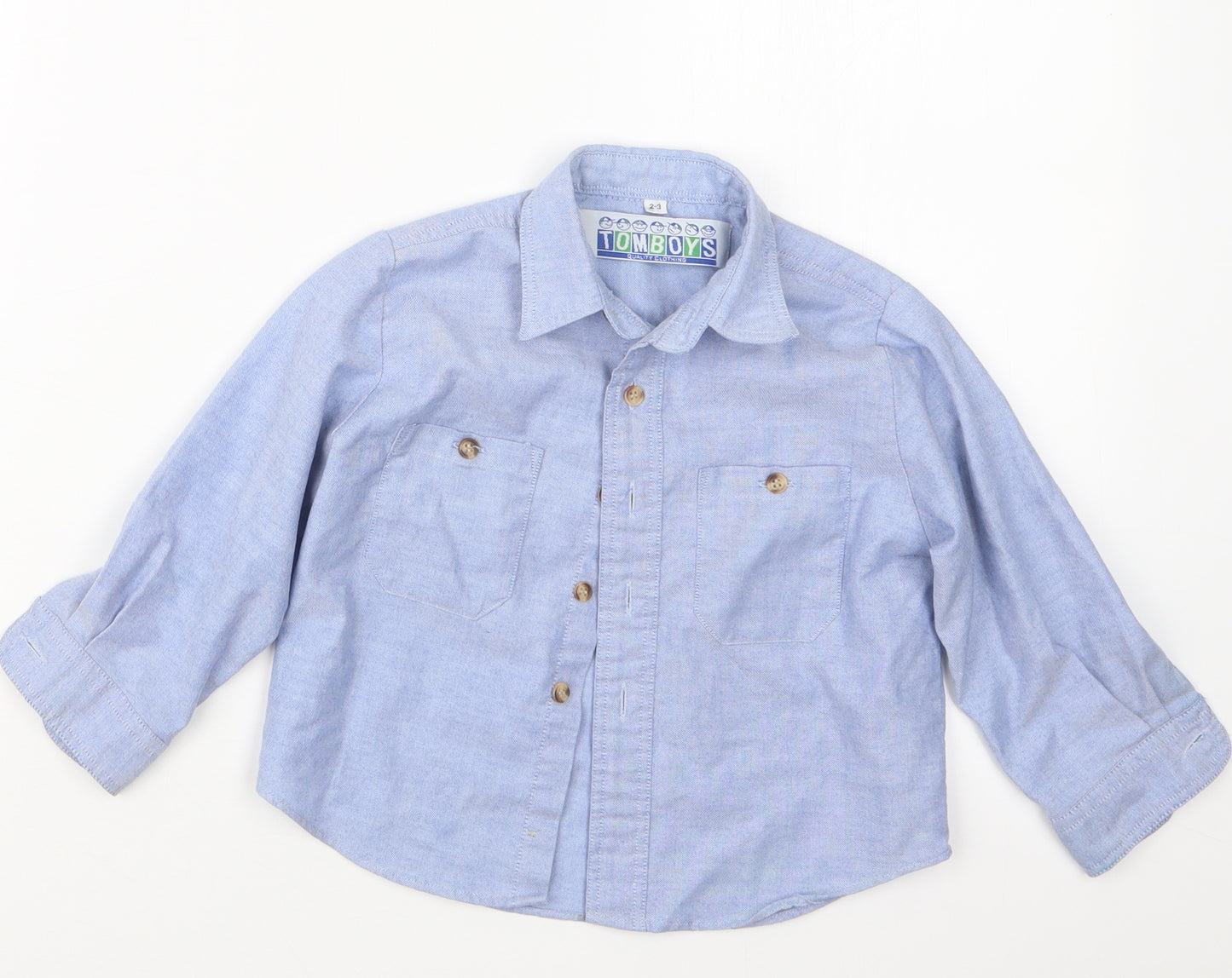 Tomboys Boys Blue   Basic Button-Up Size 2-3 Years