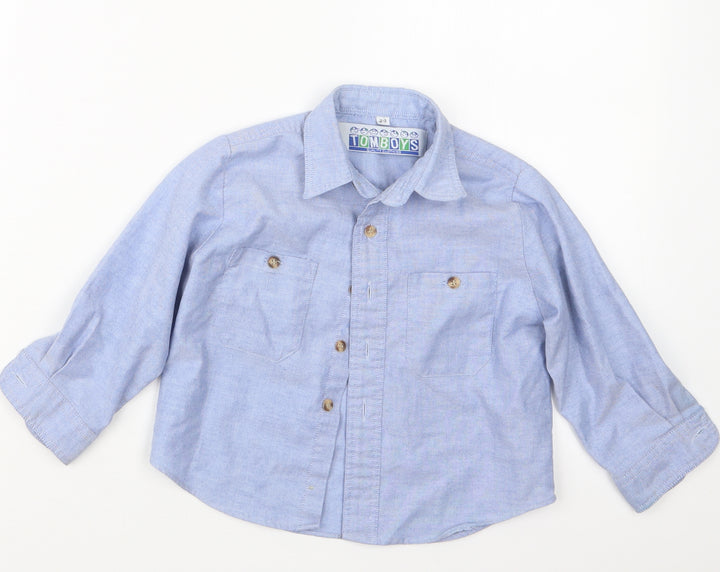 Tomboys Boys Blue   Basic Button-Up Size 2-3 Years