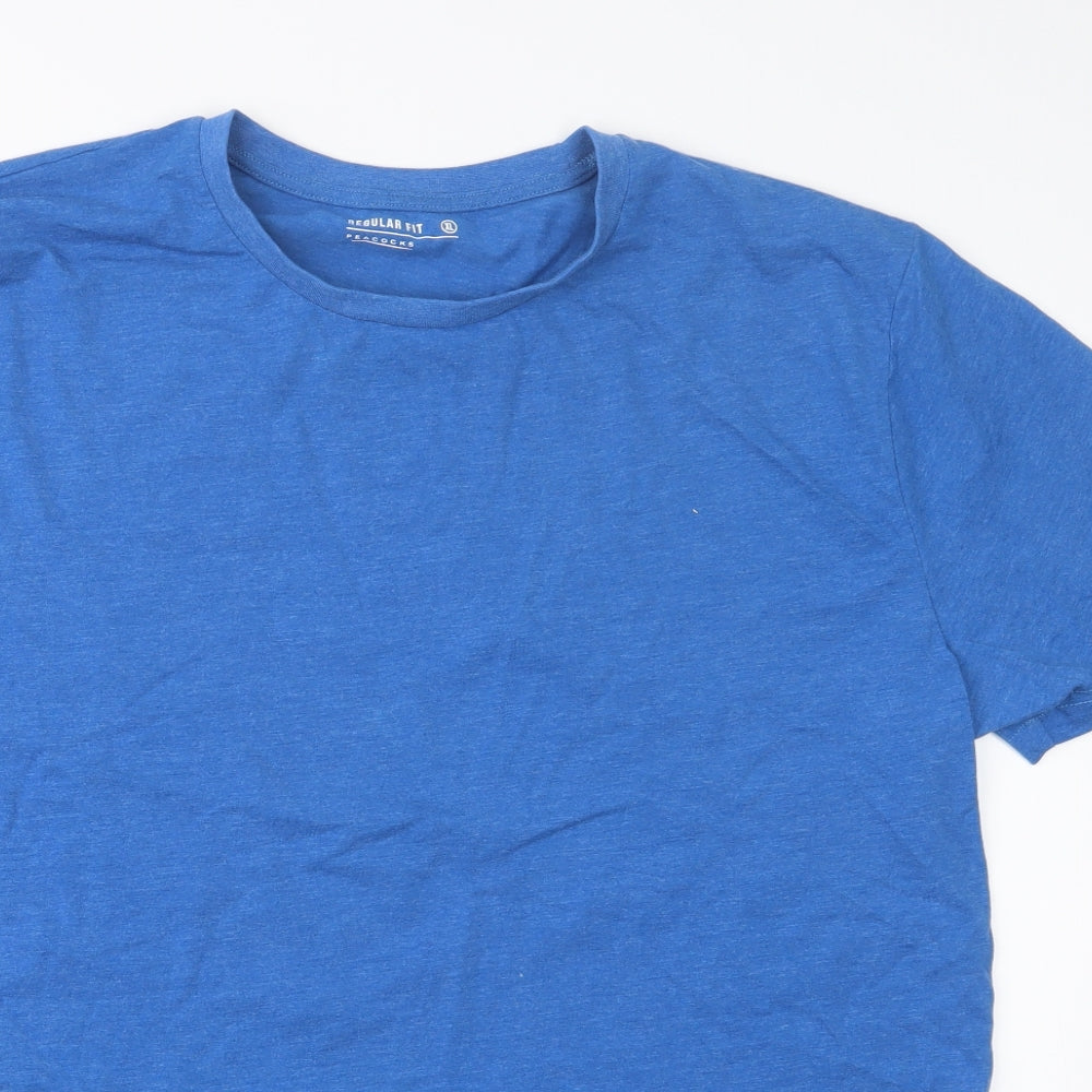 Peacocks Mens Blue    T-Shirt Size XL