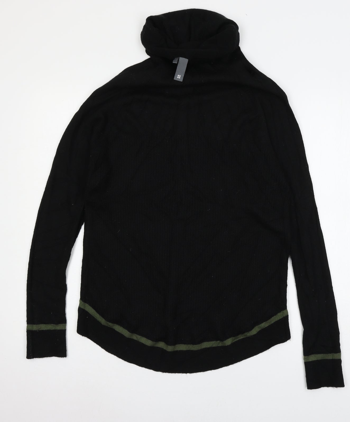 Sweaty Betty Womens Black  Knit Pullover Jumper Size XS