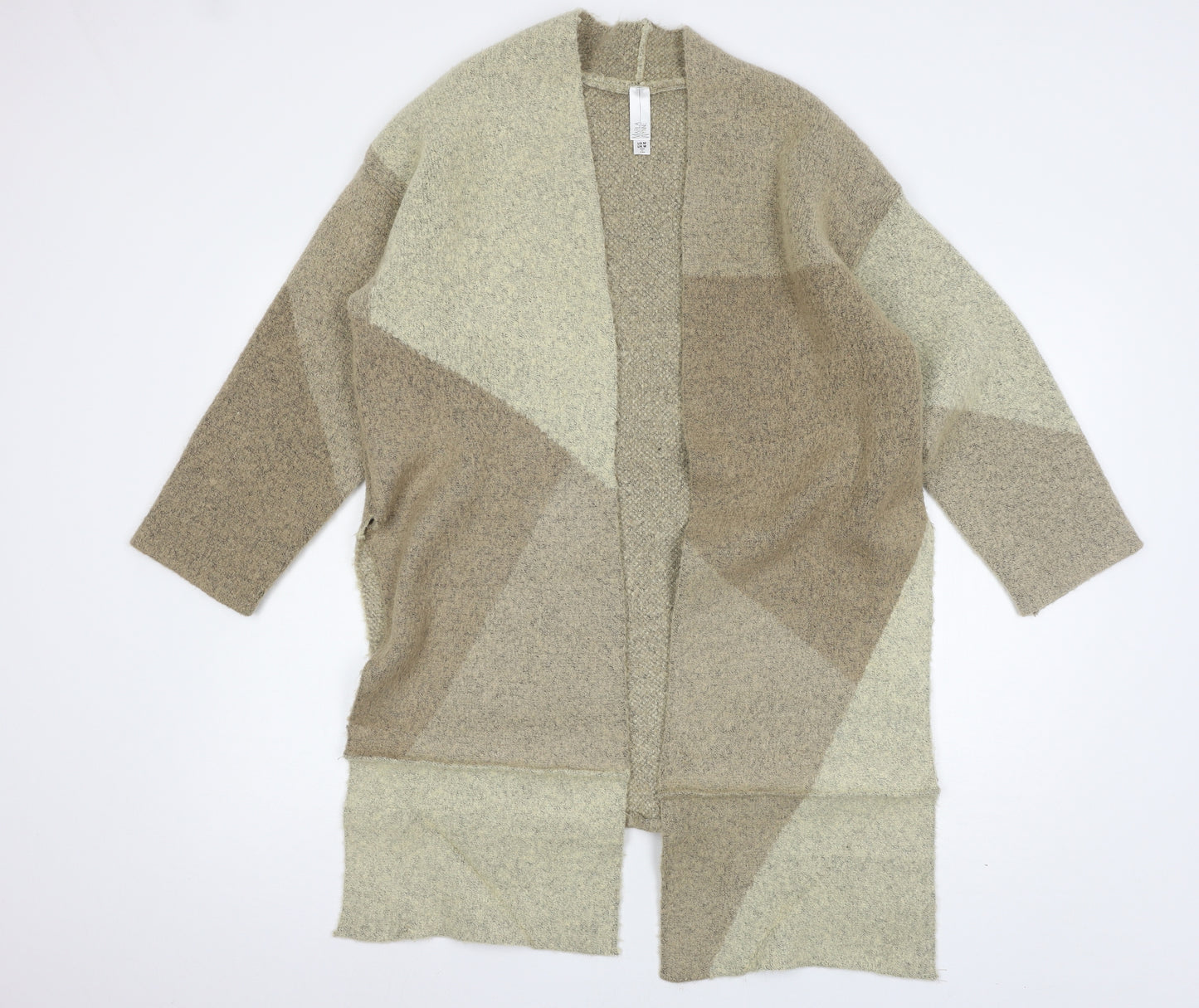 MarlaWynne Womens Beige  Knit Cardigan Jumper Size M