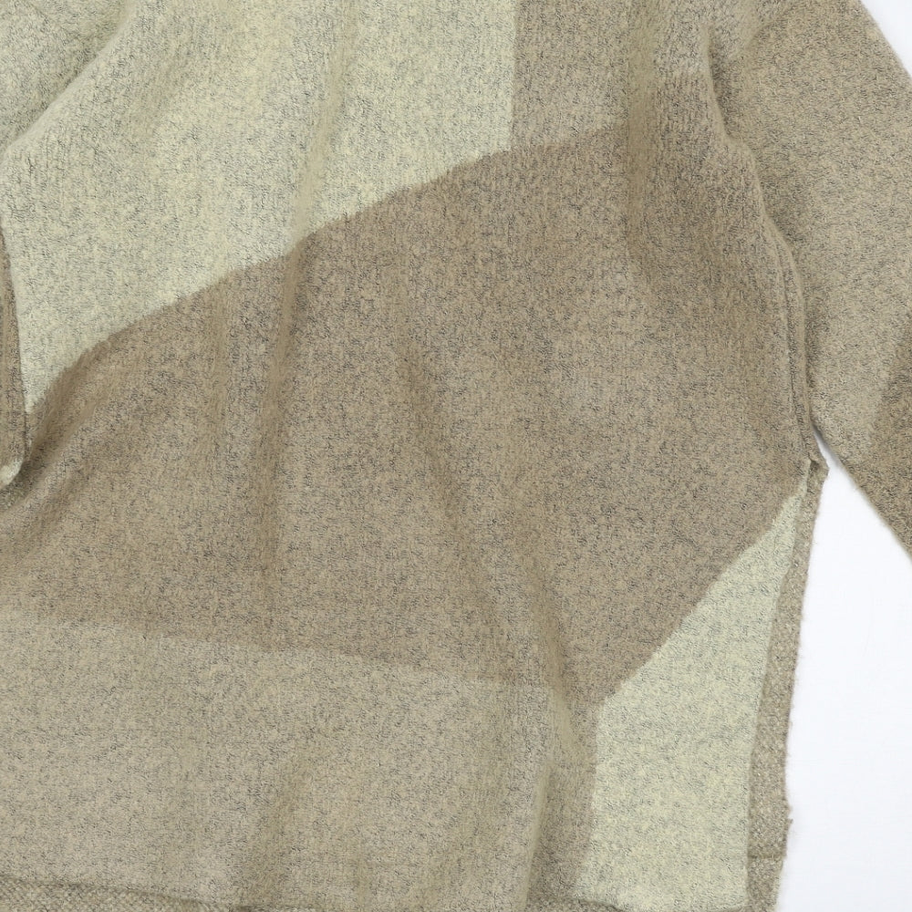 MarlaWynne Womens Beige  Knit Cardigan Jumper Size M