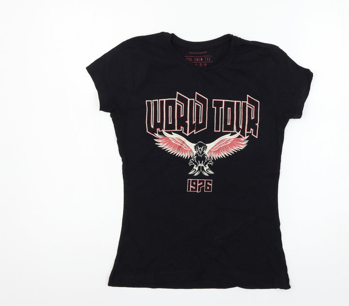 Atmosphere Womens Black  Jersey Basic T-Shirt Size 6  - World Tour