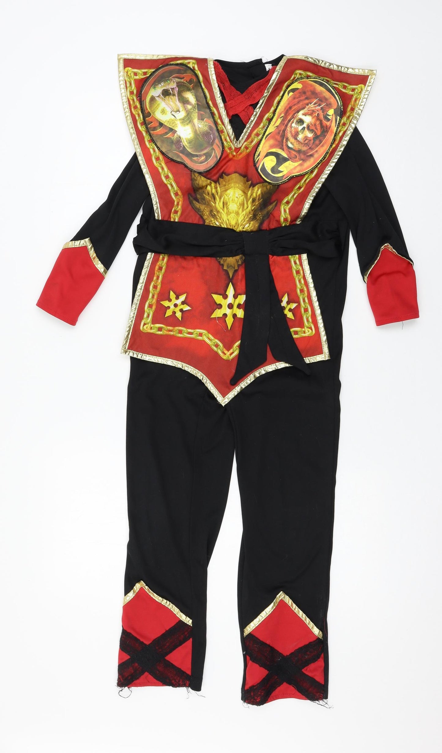 George Boys Black Solid Jersey  One Piece Size 7-8 Years  - Fancy Dress
