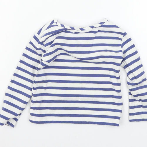 Bopster & Mimi Boys Blue Striped Jersey Basic T-Shirt Size 2 Years
