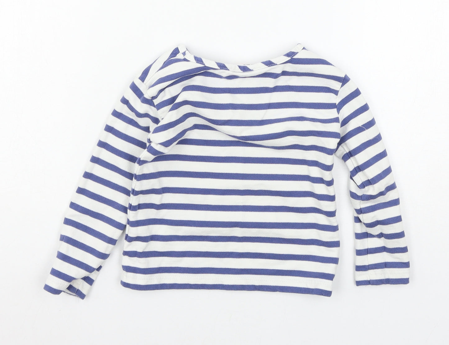 Bopster & Mimi Boys Blue Striped Jersey Basic T-Shirt Size 2 Years