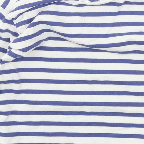 Bopster & Mimi Boys Blue Striped Jersey Basic T-Shirt Size 2 Years