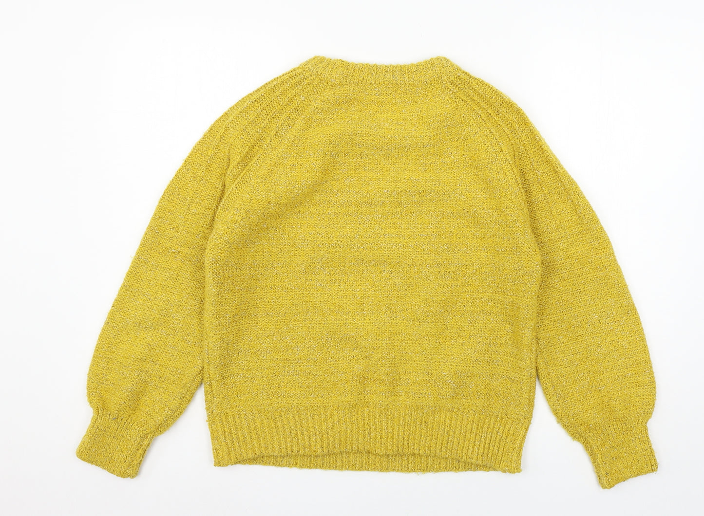 Papaya Womens White  Knit Pullover Jumper Size S