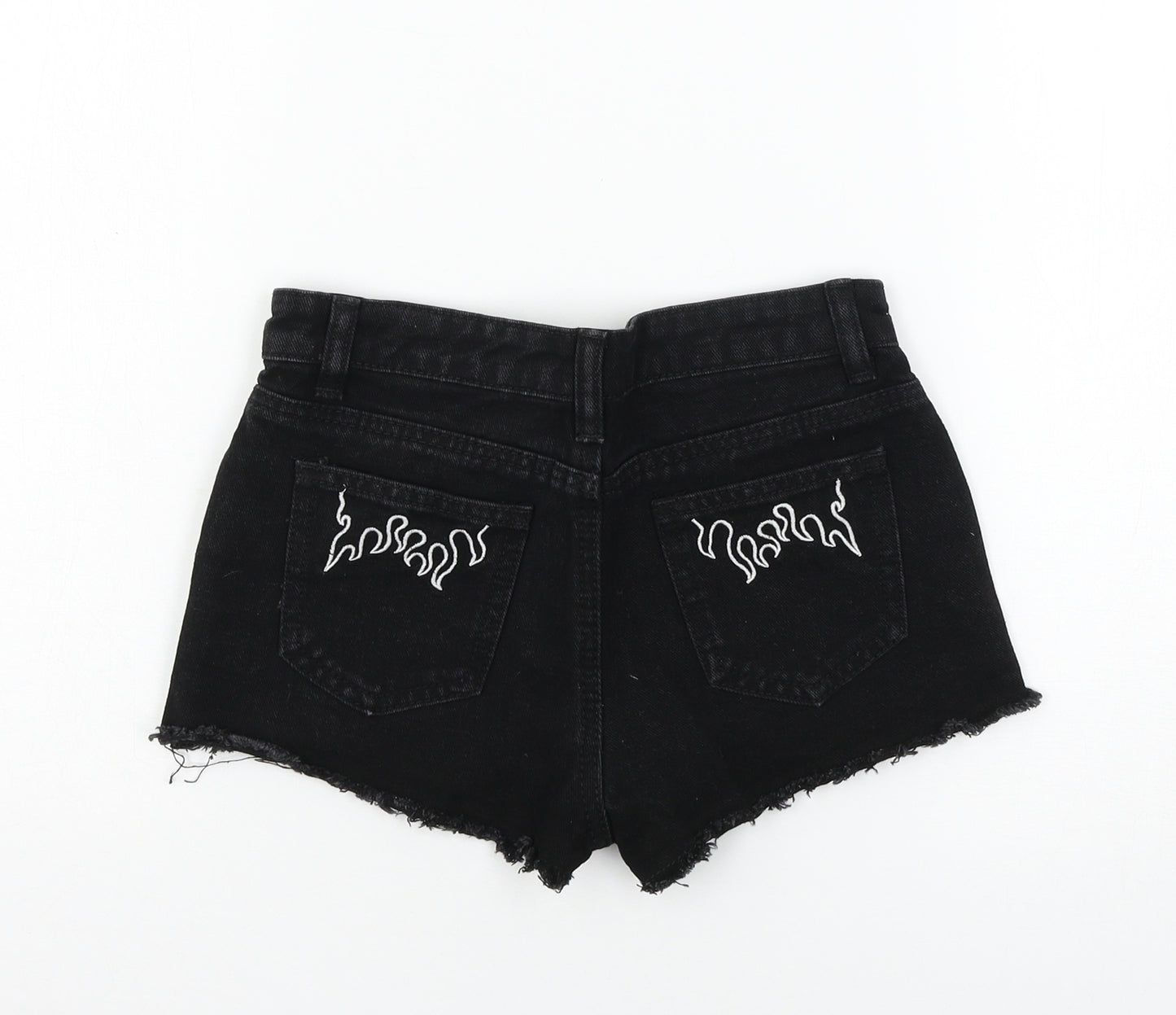 SheIn Girls Black  Denim Hot Pants Shorts Size 9 Years