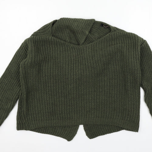 Misspap Womens Green  Knit Pullover Jumper Size S