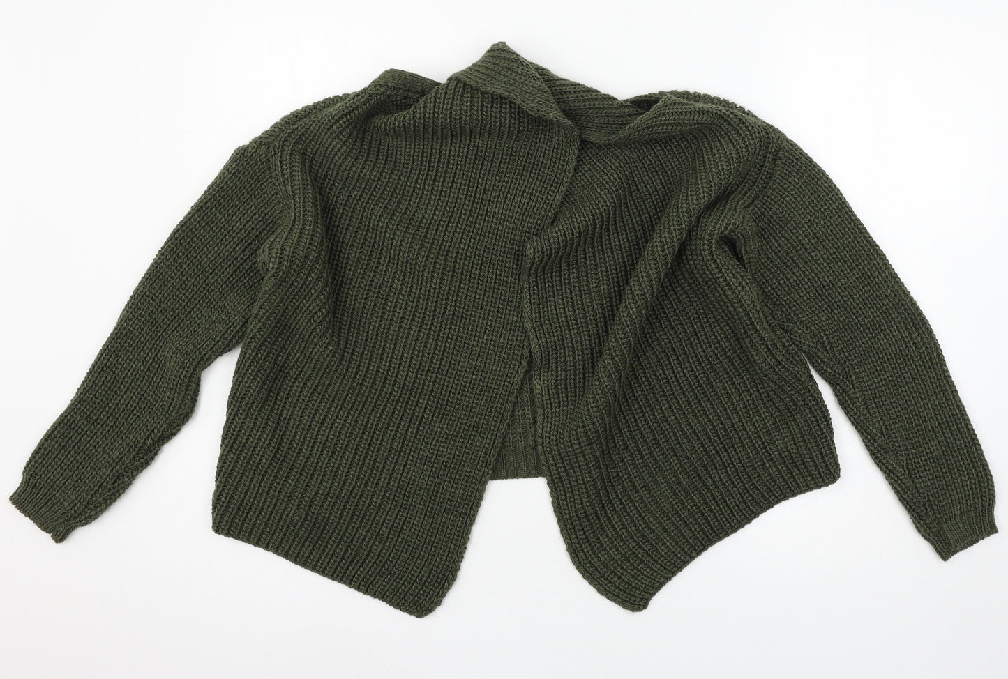 Misspap Womens Green  Knit Pullover Jumper Size S