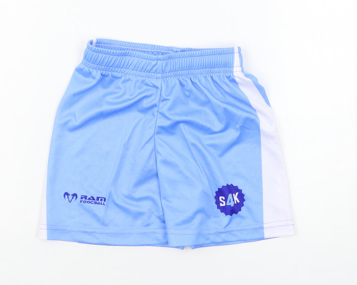 Ram Football Boys Blue Jersey Sweat Shorts Size 3-4 Years