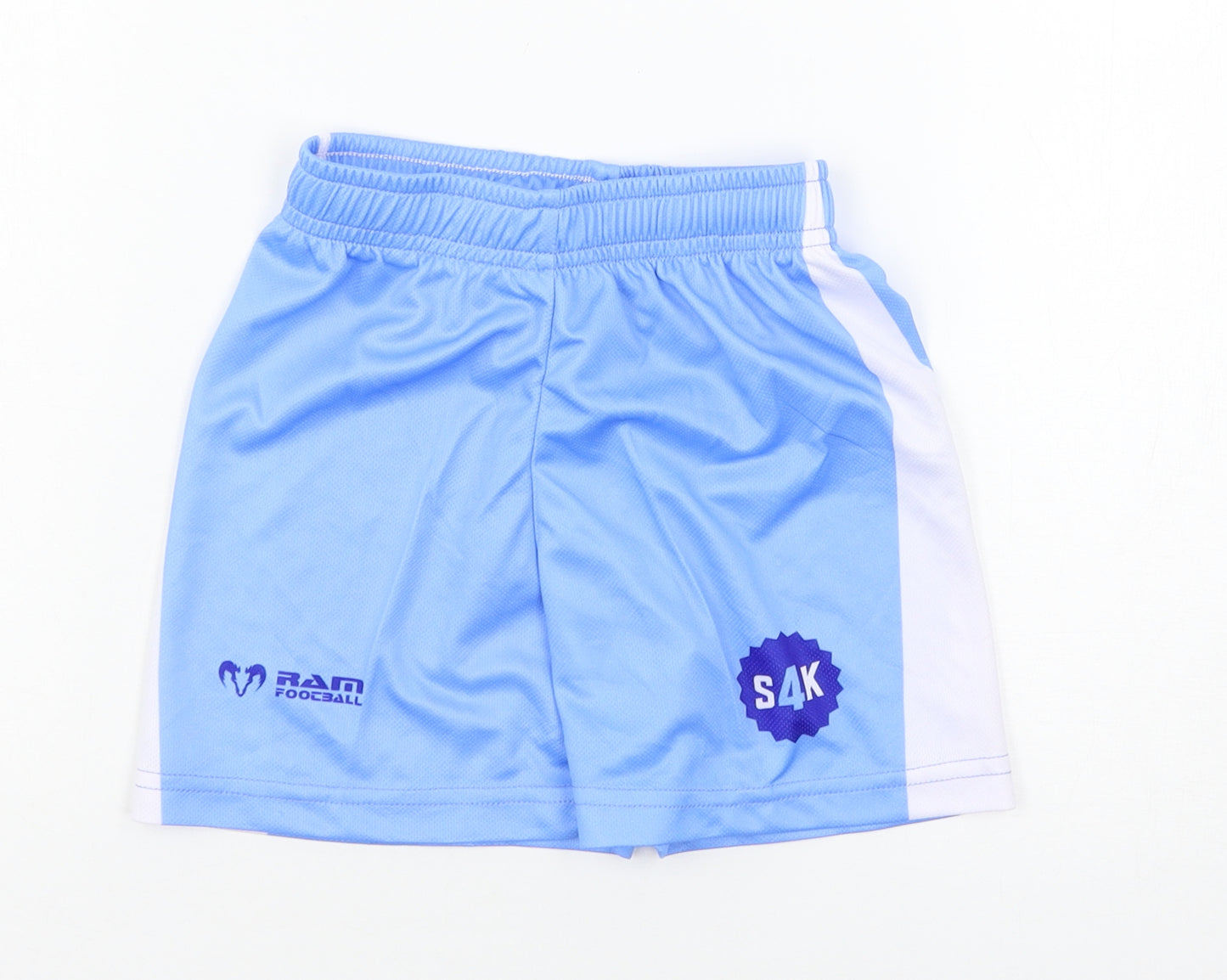 Ram Football Boys Blue  Jersey Sweat Shorts Size 3-4 Years