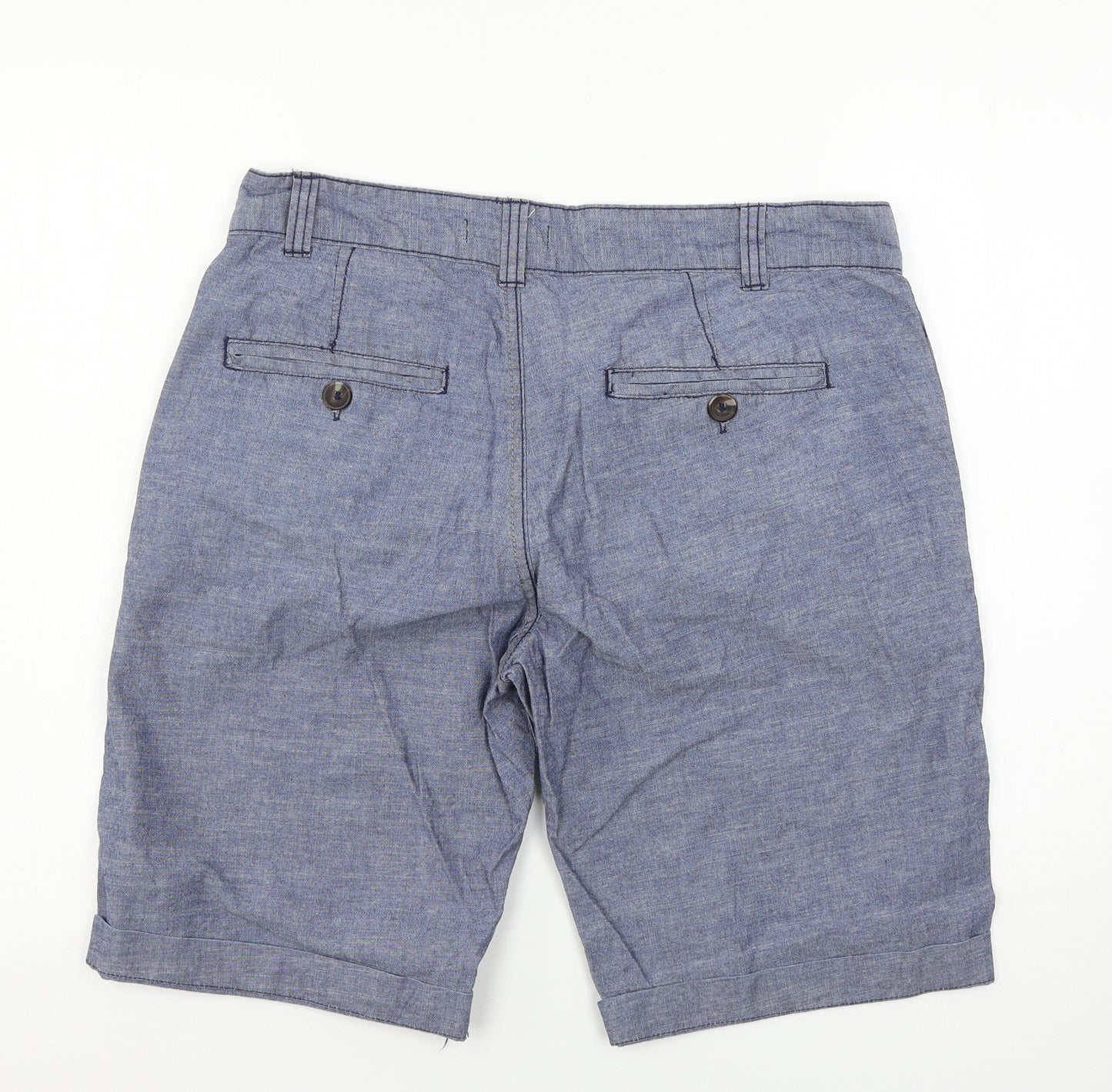 Peacocks Mens Blue   Chino Shorts Size 32 in