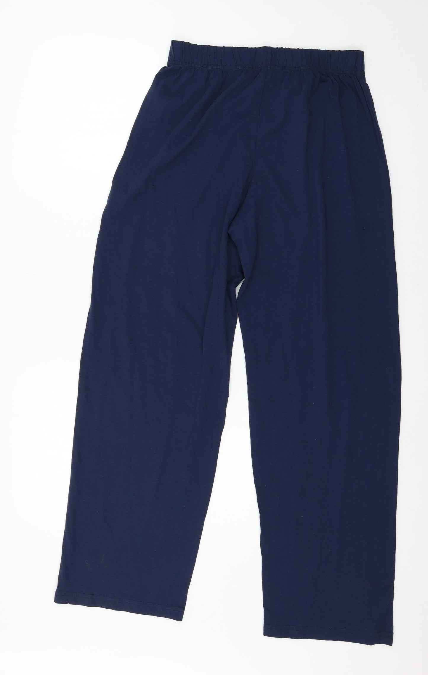 F&F Womens Blue Solid Jersey Capri Pyjama Pants Size M