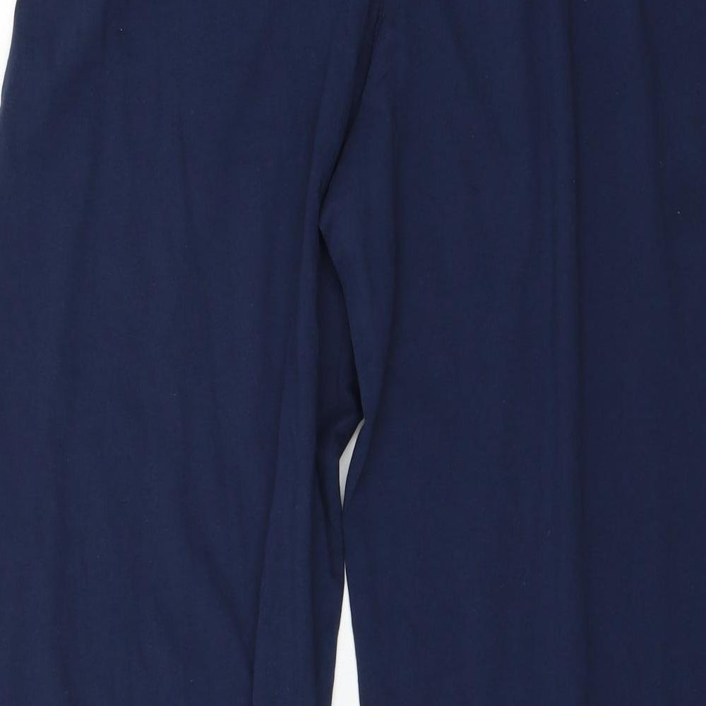 F&F Womens Blue Solid Jersey Capri Pyjama Pants Size M