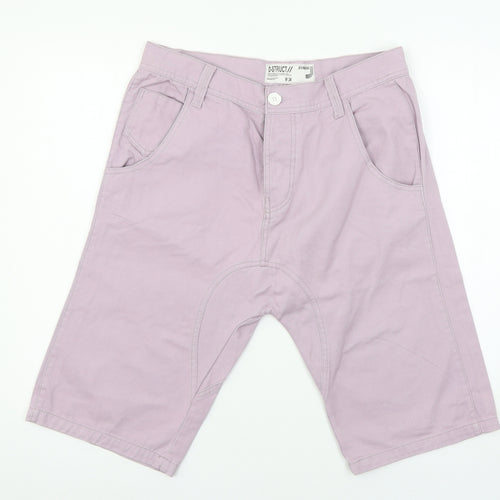 D-Struct Womens Purple  Denim Chino Shorts Size 34 in