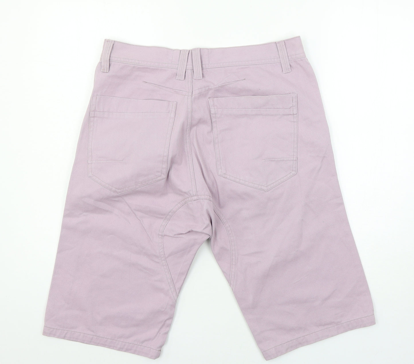 D-Struct Womens Purple  Denim Chino Shorts Size 34 in
